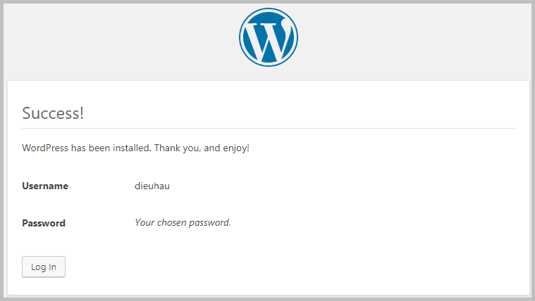 WordPress-install-success