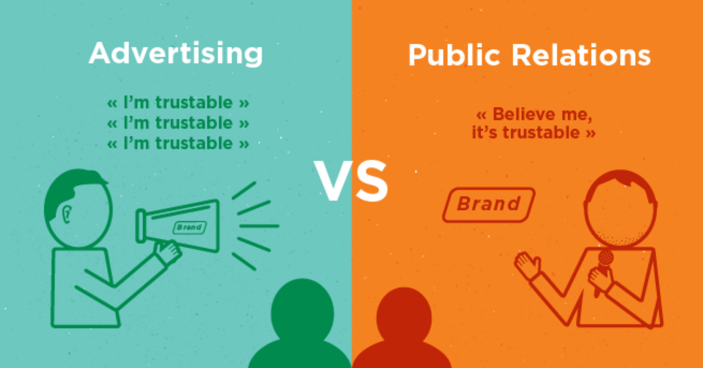 Sự khác nhau giữa PR và quảng cáo