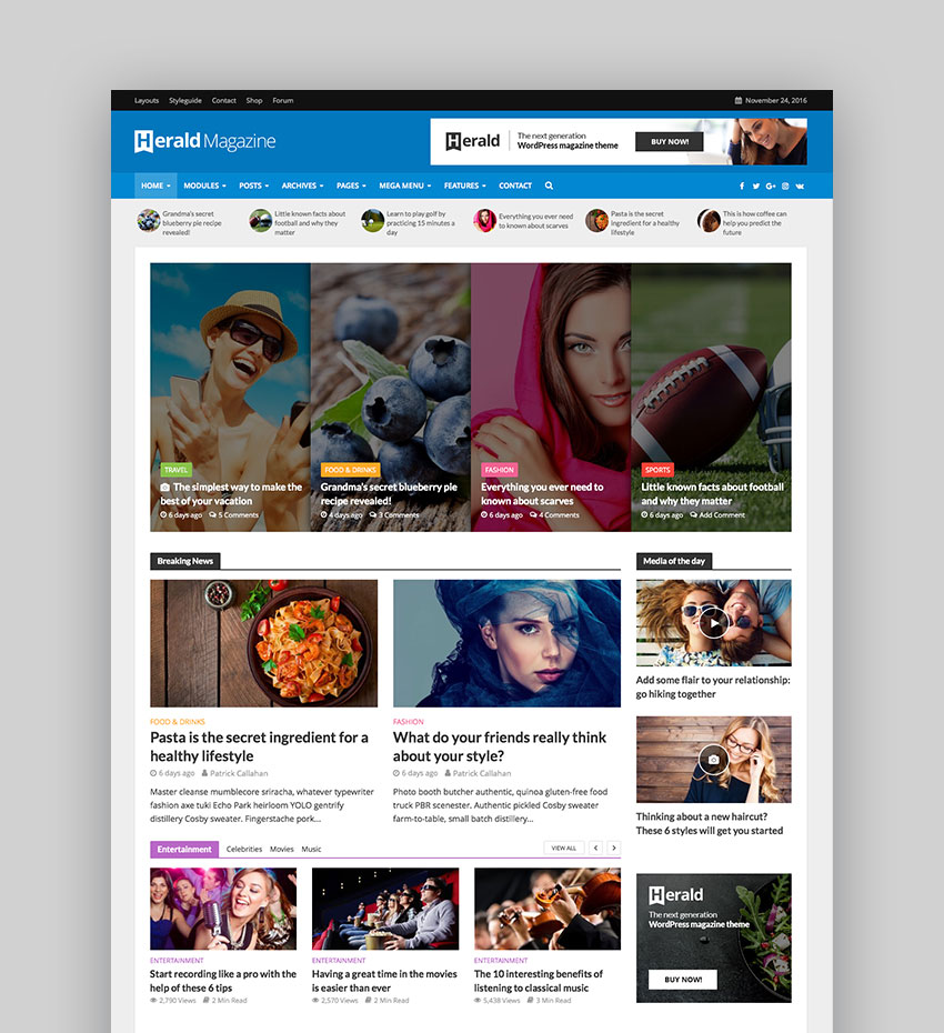 Herald - News Portal Magazine WordPress Theme