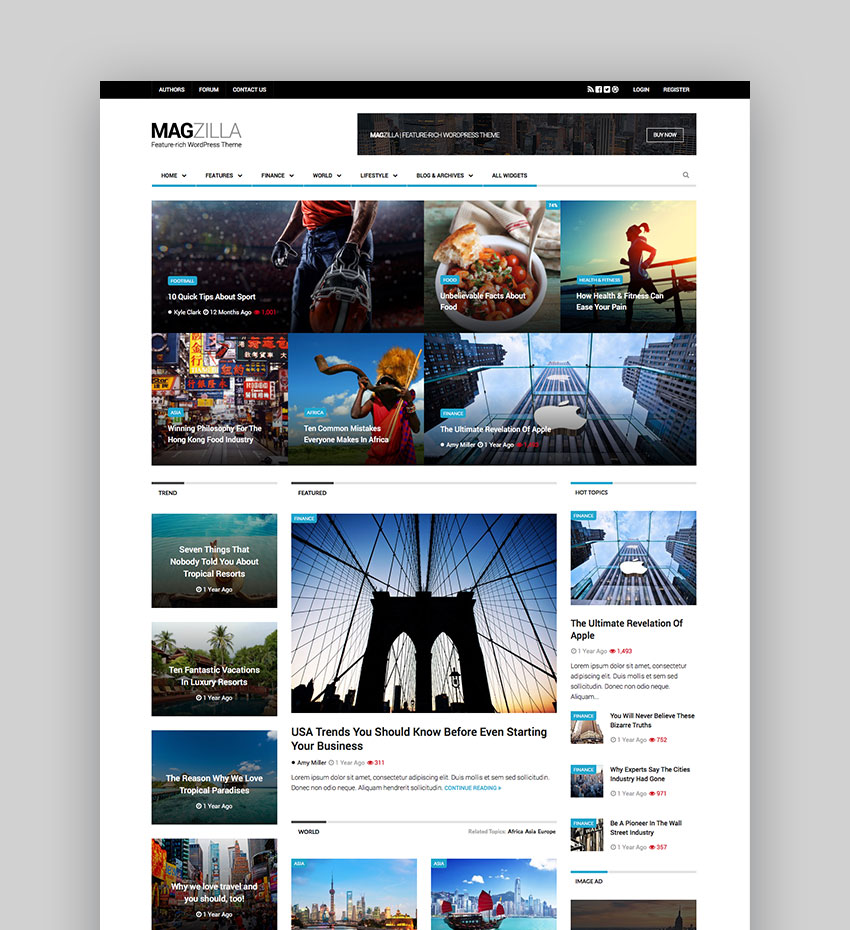 Magzilla - For News Sites Magazines and Blogs