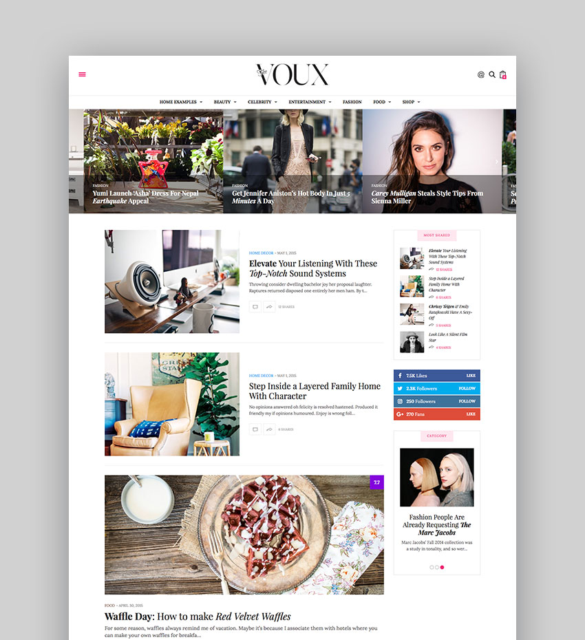 The Voux - Comprehensive Magazine Theme