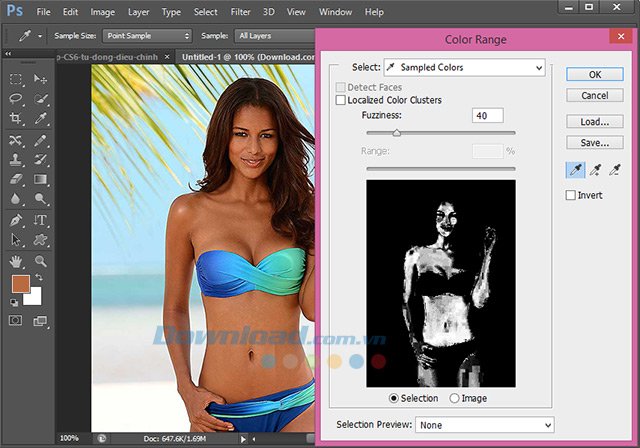 Photoshop CS6 nhận diện khuôn mặt và màu da