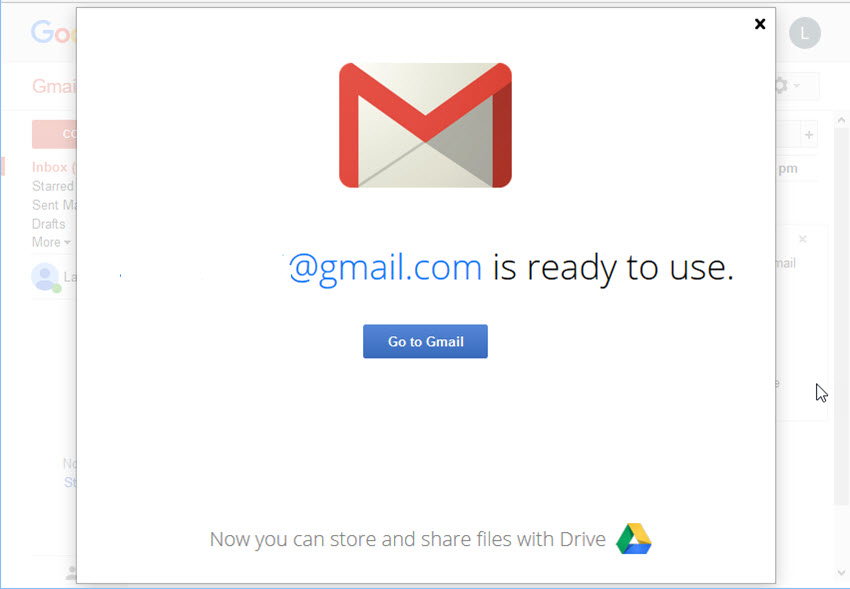 New Gmail account ready