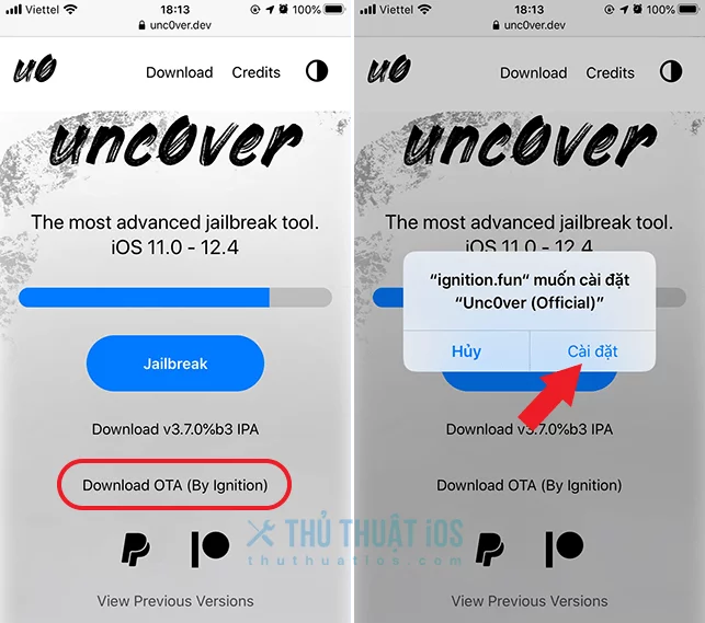 Cách jailbreak iOS 12.0 – 12.4 bằng unc0ver có Cydia 5