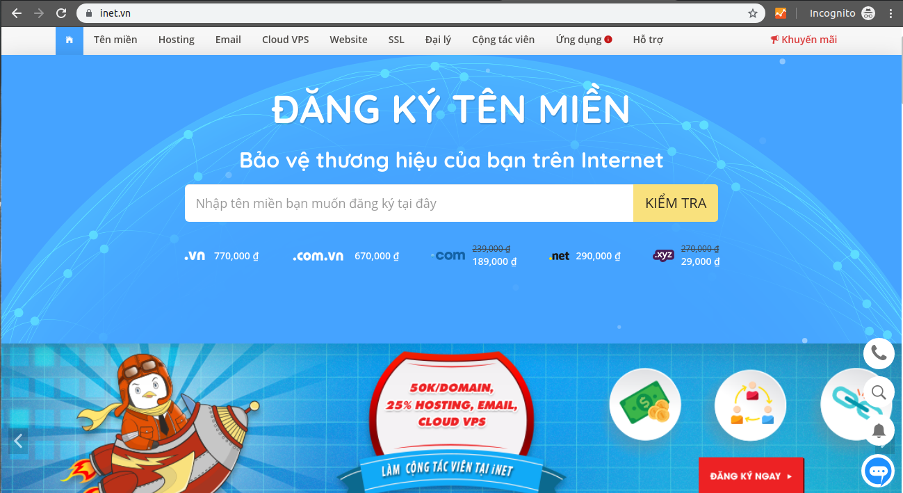 Hướng dẫn đăng ký tên miền tại iNET.VN chi tiết A-Z 2021 1