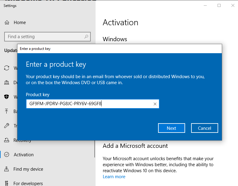 3 Key Win 10 Product key cài đặt Windows 10 Pro vĩnh viễn