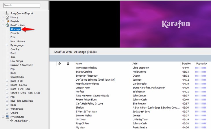 Ứng dụng hát karaoke trên máy tính
