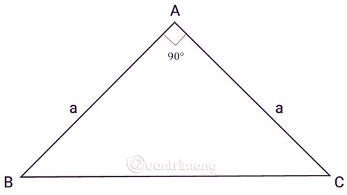 Tính diện tích tam giác vuông cân