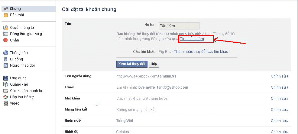 Huong Dan Cach Doi Ten Facebook Khi Chua Du 60 Ngay