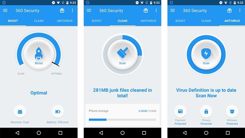 Giao diện 360 Security cho Android
