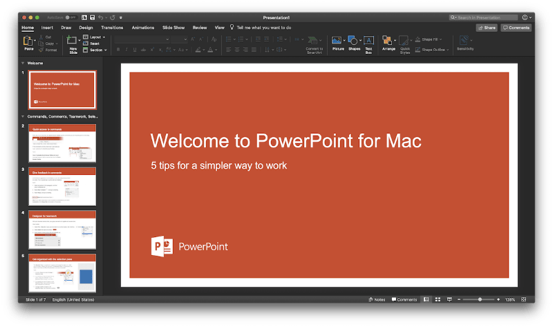 PowerPoint cho mac 