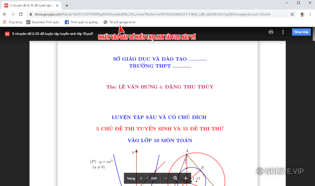 Tải file PDF trên Google Drive khi bị chặn tải xuống 2020 8