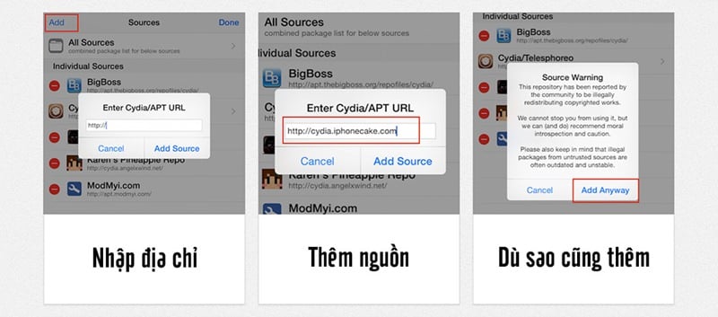Tổng hợp các nguồn cydia để cài Tweaks sau khi Jailbreak iOS 5