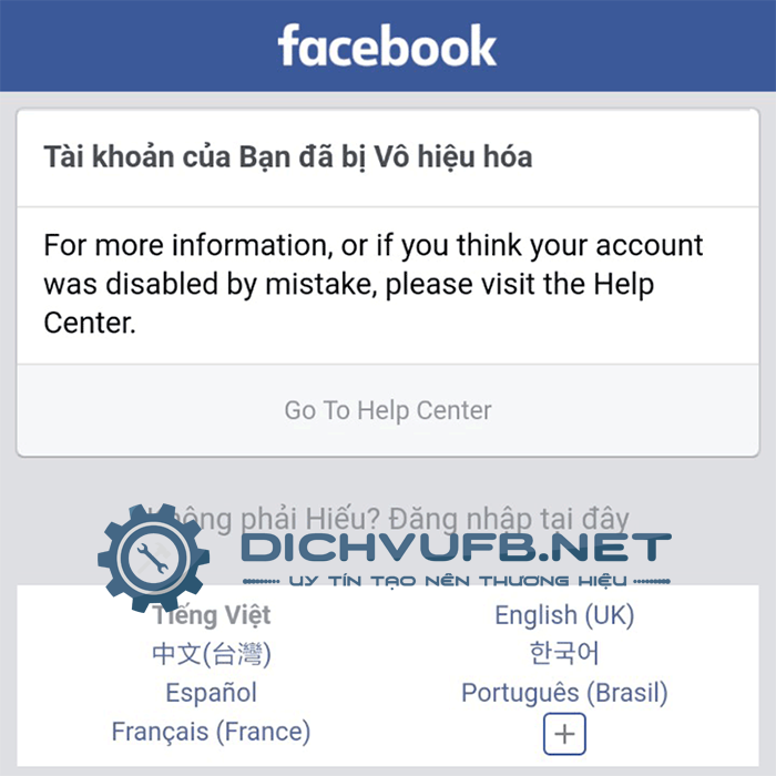 dịch vụ mở khóa facebook