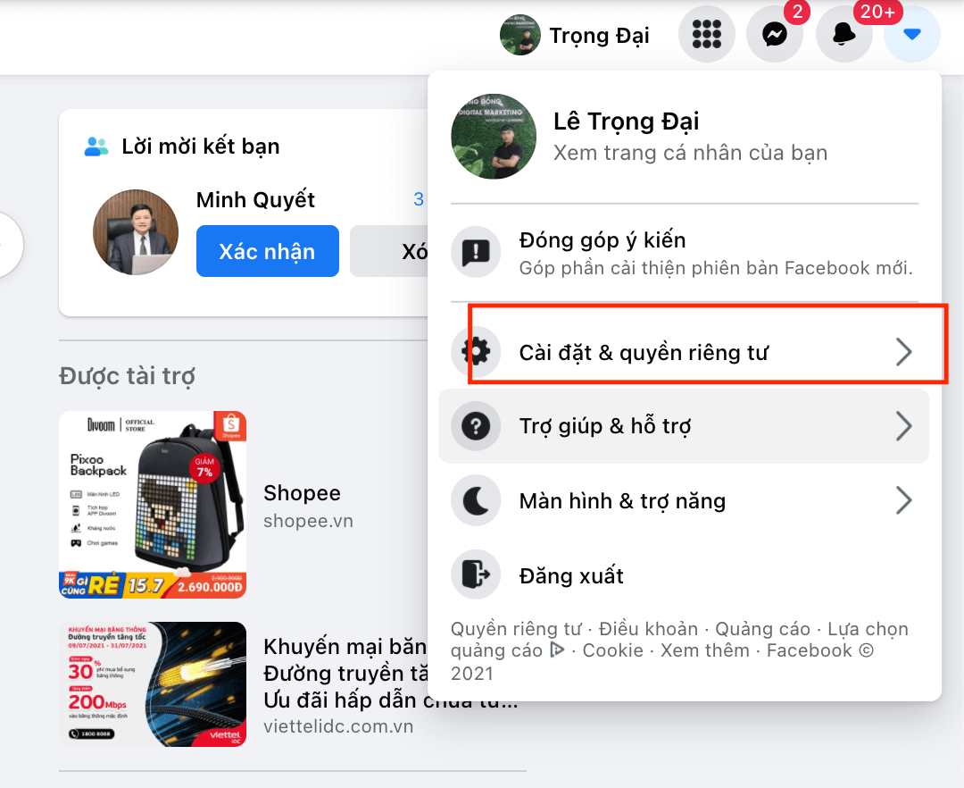 Cách bật chế độ theo dõi trên Facebook bằng máy tính