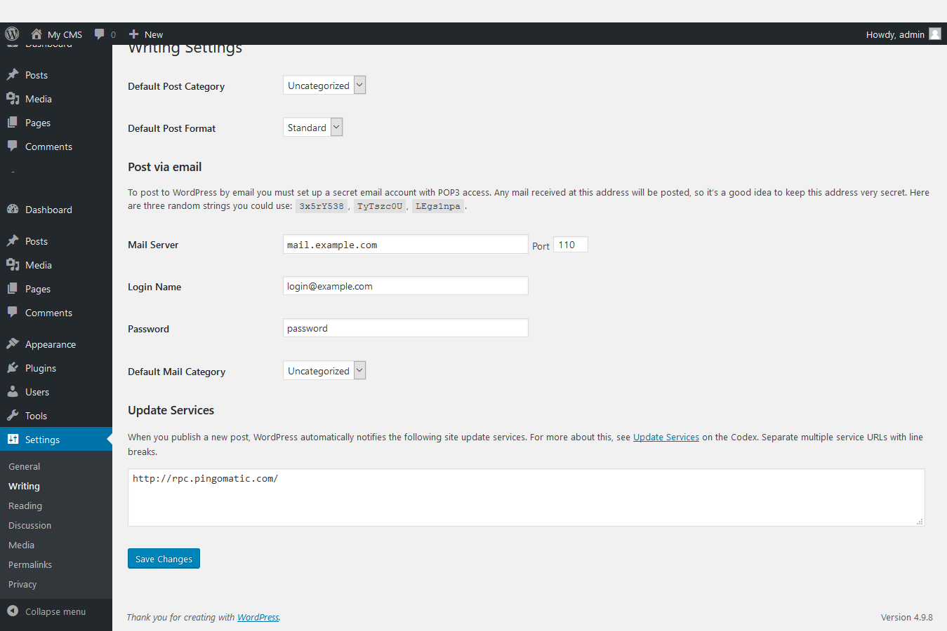 Bài 8: Làm quen với giao diện WordPress và Quản lý các thành phần trong Dashboard