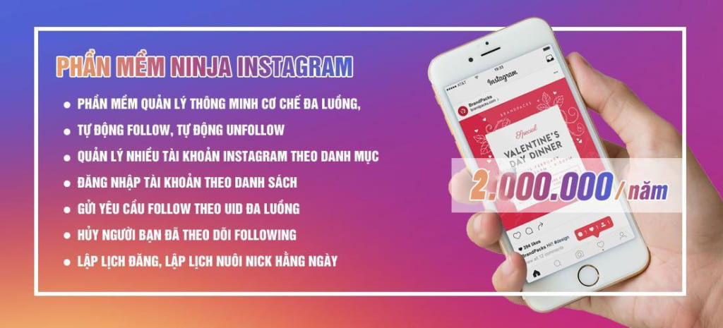 Phần mềm Ninja Instagram - Phần mềm quảng cáo bán hàng Instagram an toàn hiệu quả nhất 4