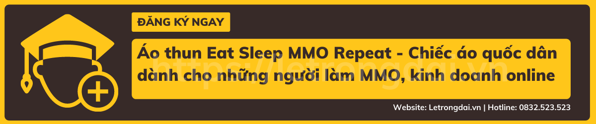 Áo Thun Eat Sleep Mmo Repeat Chiếc Áo Quốc Dân Dành Cho Những Người Làm Mmo, Kinh Doanh Online
