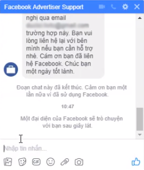 chat với support facebook