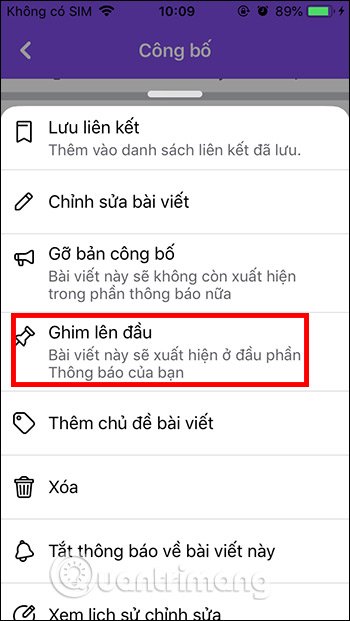 cách ghim bài trên facebook cách ghim bài trên facebook