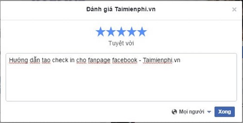 tạo check in trên facebook