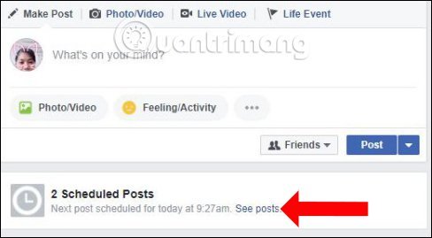 hẹn giờ đăng bài trên facebook