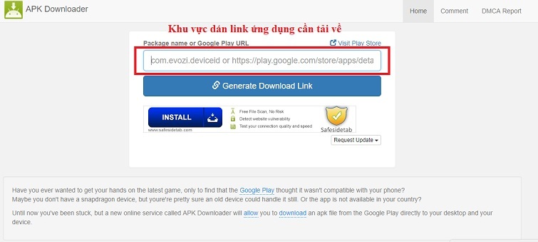 download file apk từ google play tren pc