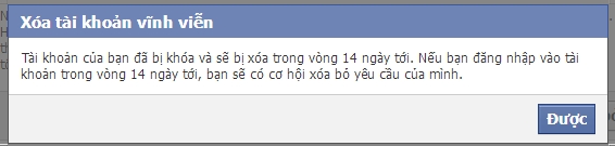 xóa tài khoản facebook khi quên mật khẩu