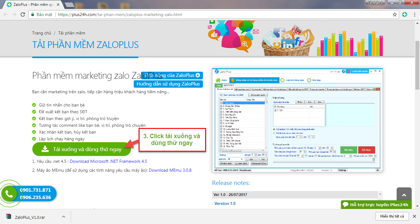 Hướng dẫn cài đặt phần mềm ZaloPlus
