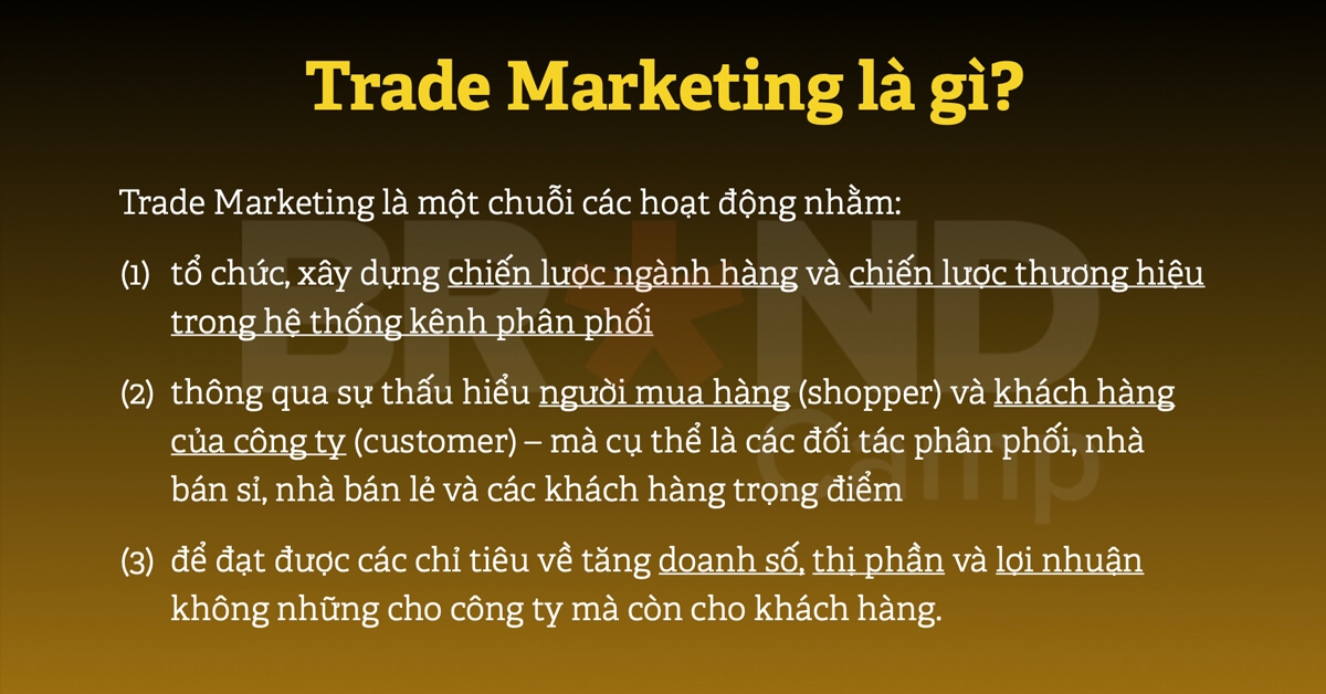 trade marketing là gì