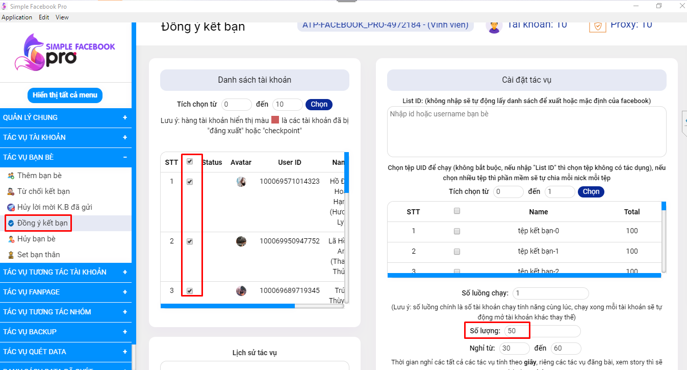 Simple Facebook Pro - Phần mềm hỗ trợ kết bạn khách hàng tiềm năng, nuôi nick Facebook, xây dựng trang cá nhân bán hàng trên Facebook 25