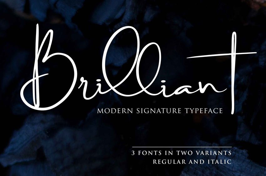 Brilliant - 3 Signature Font 