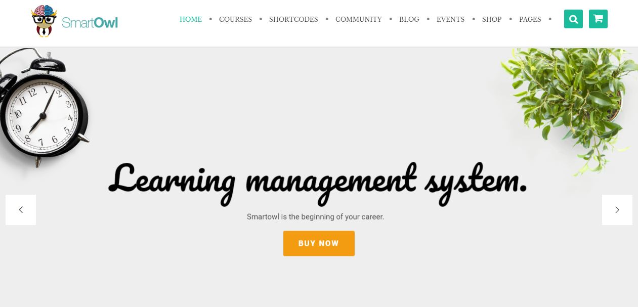 Smartowl - giao diện website học trực tuyến đẹp