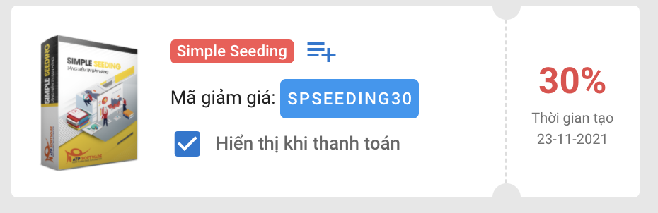 Cập nhật: Mã giảm giá Simple Seeding giảm 10-50% mới nhất hiện nay