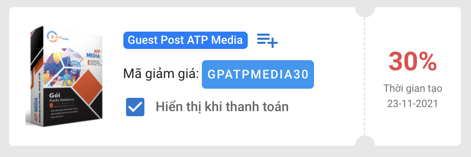 Cập nhật: Mã giảm giá Guest Post ATP Media giảm 10-50% mới nhất hiện nay
