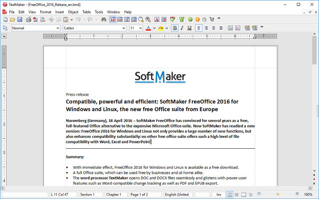 Soft maker - phần mềm thay thế Microsoft Office