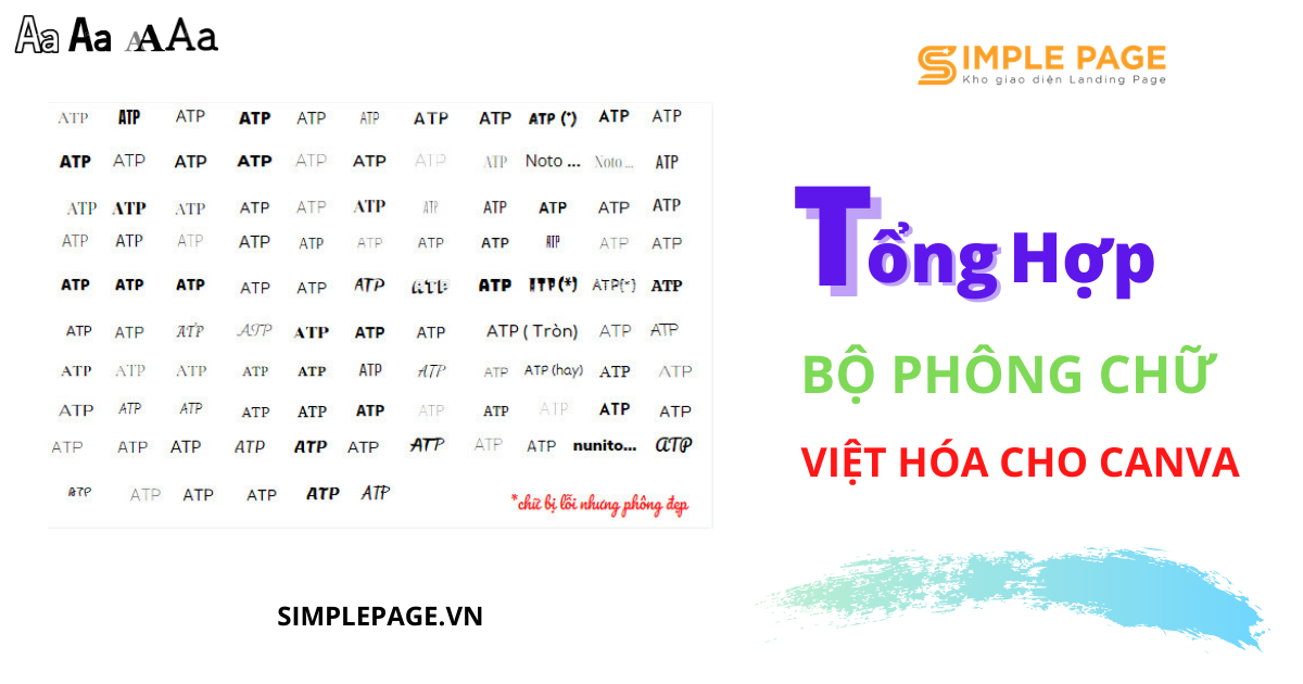 Tổng hợp 105 Font chữ Việt Hóa trên Canva - Simple Page