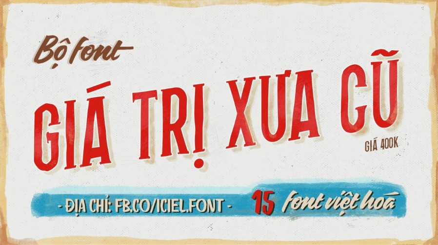 Tải miễn phí Full bộ Font Retro Việt Hóa - Bộ font Hồi ức Sài Gòn - 32 font xưa cũ Việt Hóa 6