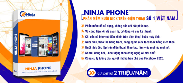 Banner Ninja Phone Top 2 Phần Mềm Nuôi Nick Facebook Trên điện Thoại Tốt Nhất 2021