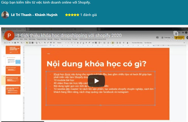 Khóa học Dropshipping Online