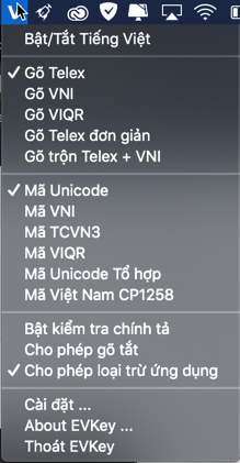 Tải và cài đặt EVkey MAC bản mới nhất - Bộ gõ tiếng Việt miễn phí tốt nhất trên Mac 9