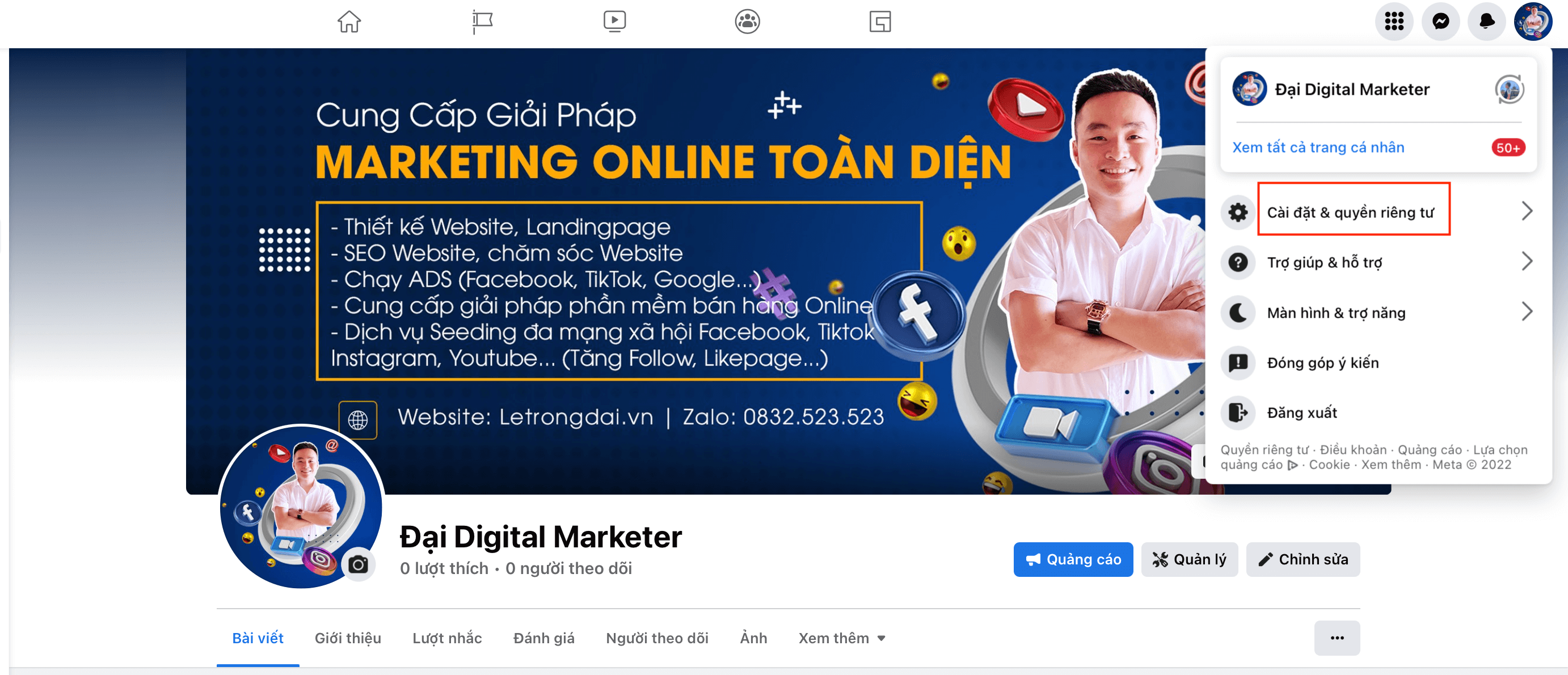 Cách đổi tên page pro5 (Fanpage Profile) chi tiết A-Z