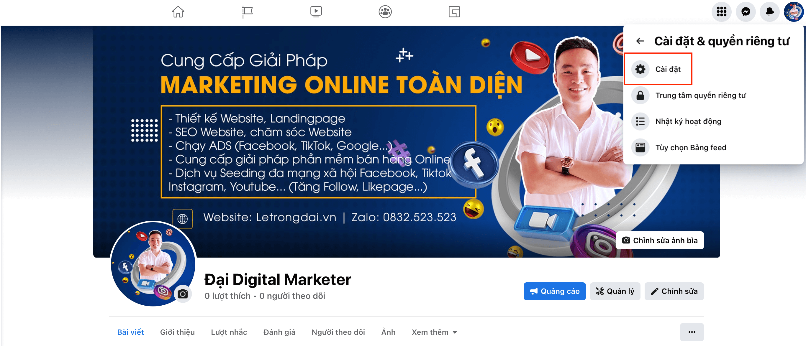 Cách đổi tên page pro5 (Fanpage Profile) chi tiết A-Z