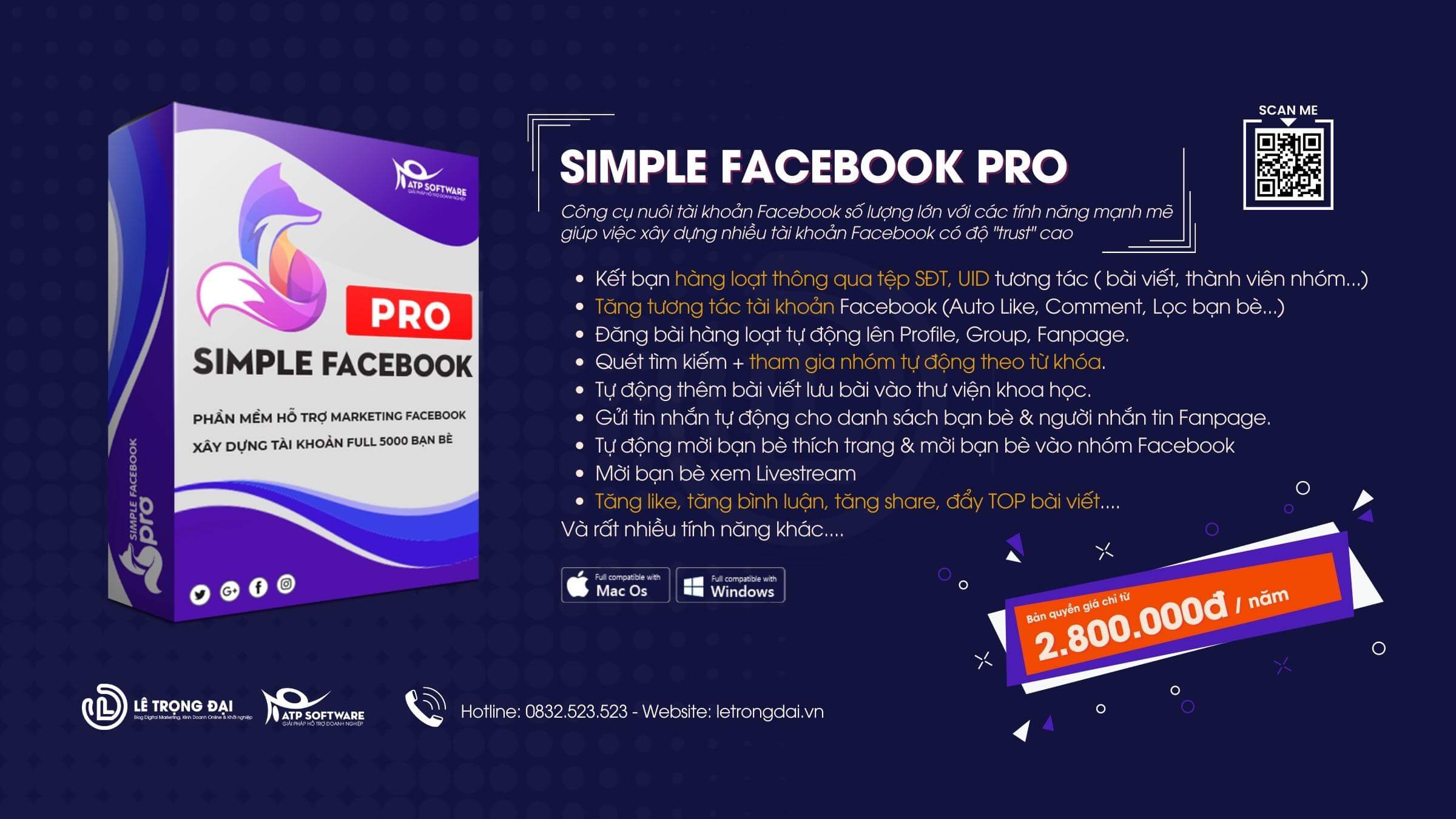 Phần mềm Simple Facebook Pro tìm kiếm khách hàng tiềm năng Facebook 4