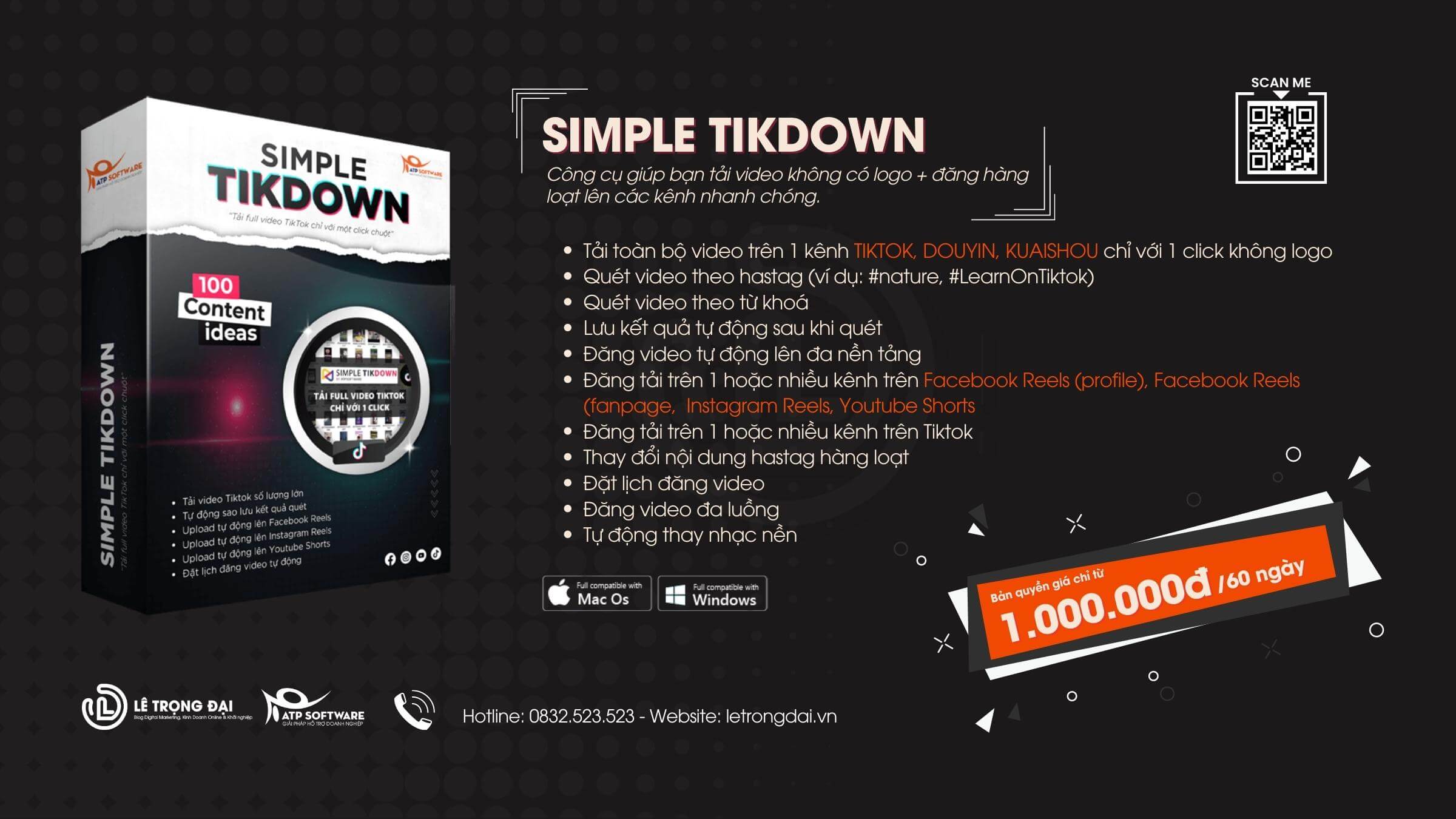 Simple Tikdown là công cụ giúp bạn tải video Tiktok không có logo nhanh chóng. 9