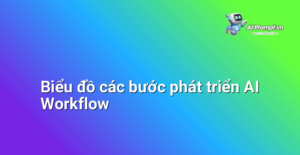 AI Workflow là gì? Hướng dẫn chi tiết cho người mới bắt đầu 5 Biểu đồ trình bày các bước tuần tự để xây dựng một AI Workflow, từ xác định vấn đề đến tối ưu hóa