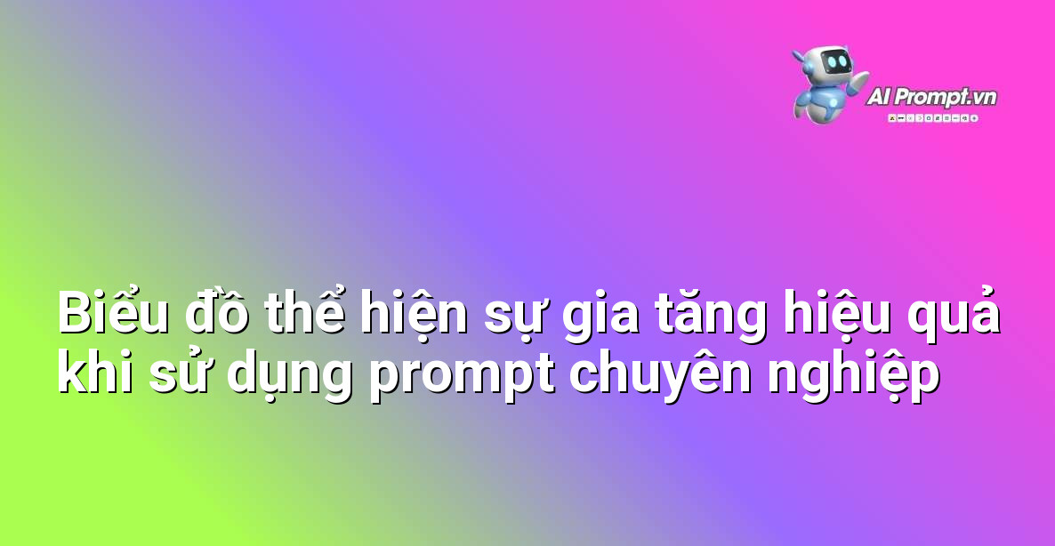Biểu đồ cột tăng dần thể hiện hiệu quả công việc với prompt AI