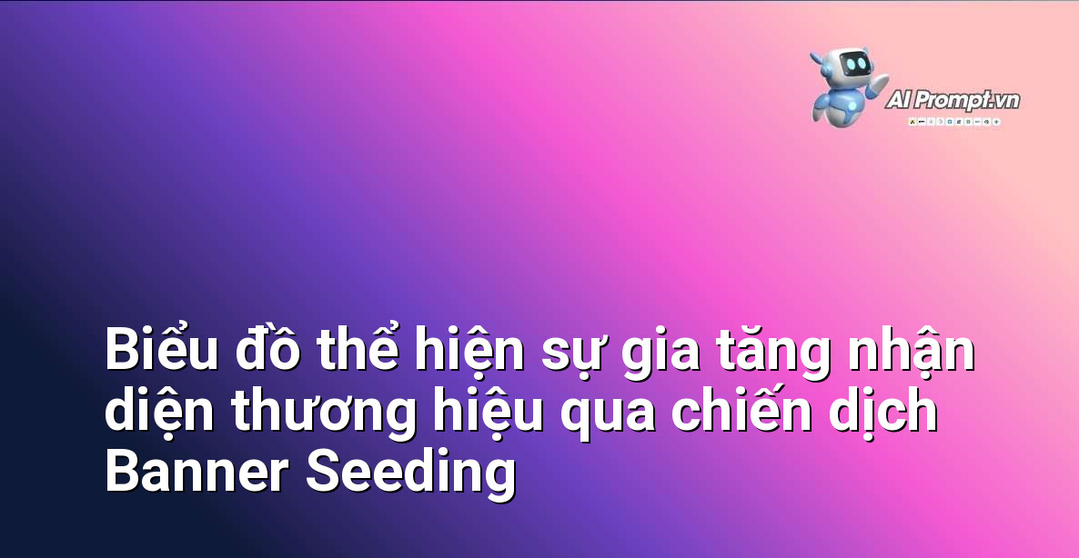 Biểu đồ đường nối thể hiện sự gia tăng theo thời gian của chỉ số nhận diện thương hiệu (brand awareness) sau khi triển khai chiến dịch Banner Seeding