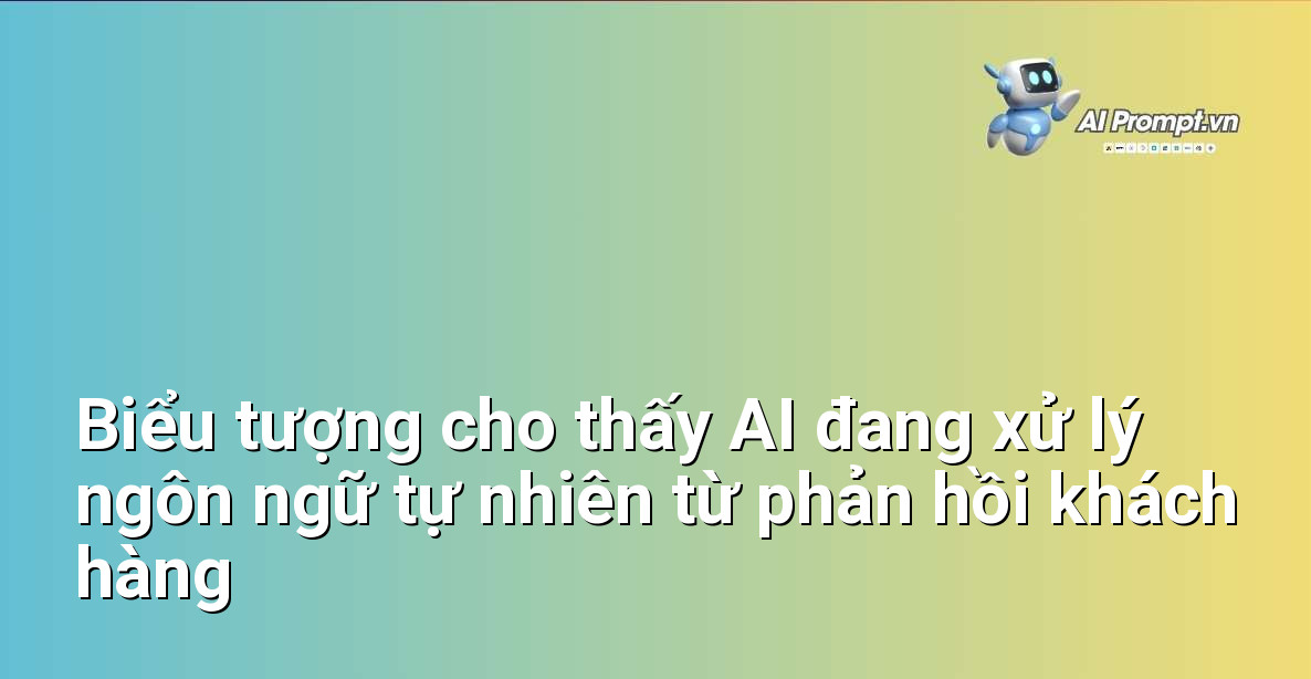 AI Phân Tích Hành Trình Khách Hàng Là Gì: Hướng Dẫn Cho Người Mới Bắt Đầu 4 Biểu tượng một bộ não máy tính đang phân tích các từ và câu văn, đại diện cho công nghệ NLP trong việc hiểu phản hồi của khách hàng