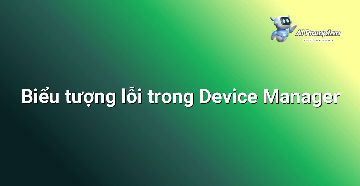 Hình ảnh minh họa biểu tượng dấu chấm than màu vàng trong Trình quản lý thiết bị Windows.